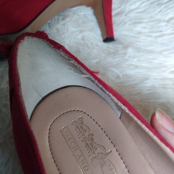 Coach and Four Red heels - Picture 5 of 7